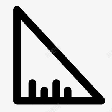 三角形测量直角图标图标