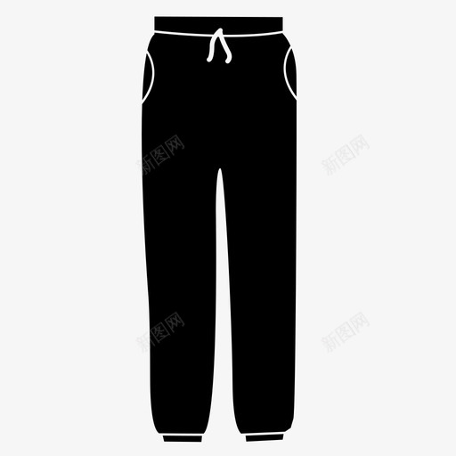 运动裤衣服舒适图标svg_新图网 https://ixintu.com 睡衣 舒适 衣服 装备 运动 运动裤