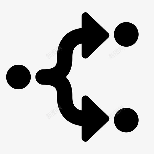 线性交互箭头复杂性图标svg_新图网 https://ixintu.com 复杂性 方向 枢纽 点 箭头 线性交互 路线