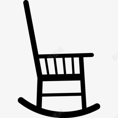 老式摇椅老式图标图标