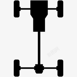 汽车框架底盘汽车车轴图标高清图片