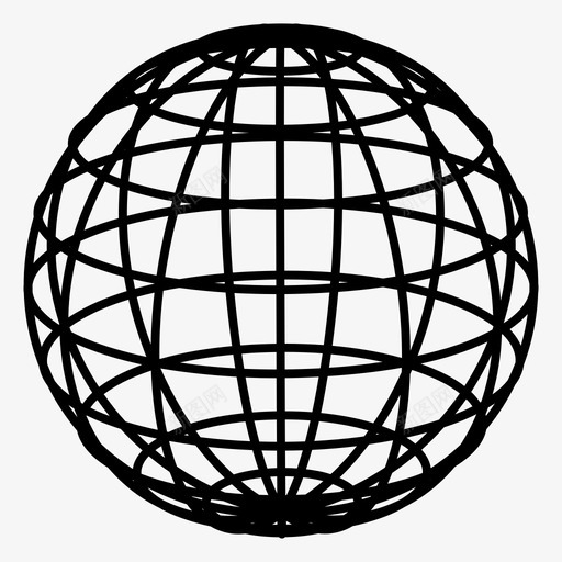 球体纬度经度图标svg_新图网 https://ixintu.com 球体 纬度 线框 经度