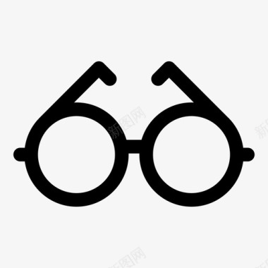 眼镜镜框圆眼镜图标图标