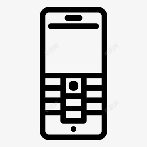 手机通话复古图标svg_新图网 https://ixintu.com 复古 手机 电子 设备 通话