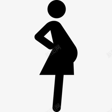 怀孕女性母亲图标图标