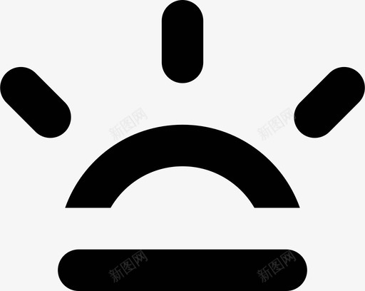 太阳高潮地平线图标svg_新图网 https://ixintu.com 地平线 天气 太阳 日出 日落 高潮