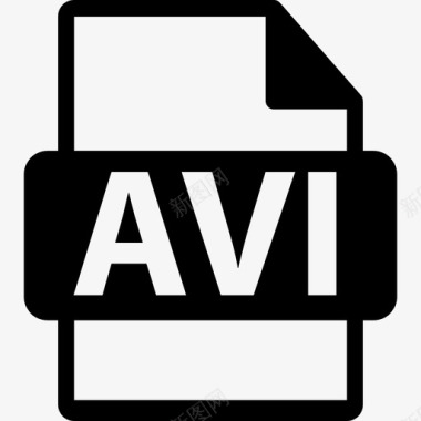 Avi视频文件格式符号接口文件格式文本图标图标