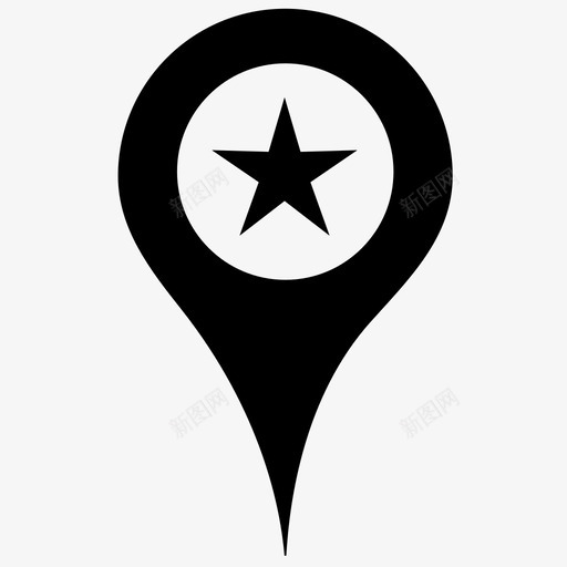 地图标记收藏夹gpssvg_新图网 https://ixintu.com gps 位置 地图标记 地点 导航 收藏夹 星星