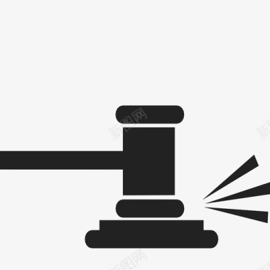 木槌法庭法官法律律师图标图标