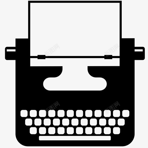 打字机复古纸张键盘墨水图标svg_新图网 https://ixintu.com 作者 墨水 复古 打字机 文件 纸张 键盘