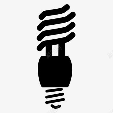 荧光灯泡能源可持续发展图标图标