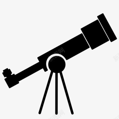望远镜天文学星光图标图标