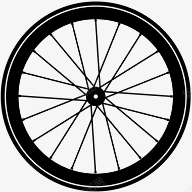 自行车车轮轮胎轮辐图标图标