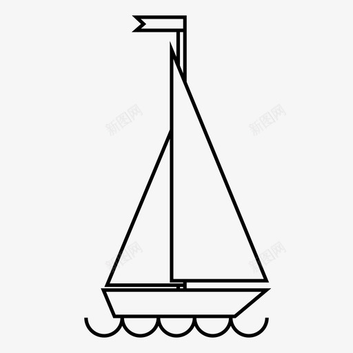 帆船航行旅行图标svg_新图网 https://ixintu.com 帆船 探险 旅行 水 海洋 航行 船 运输