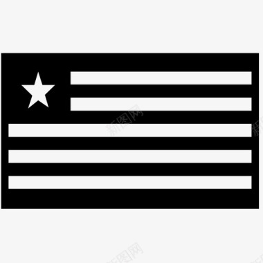 利比里亚国旗国家星星图标图标