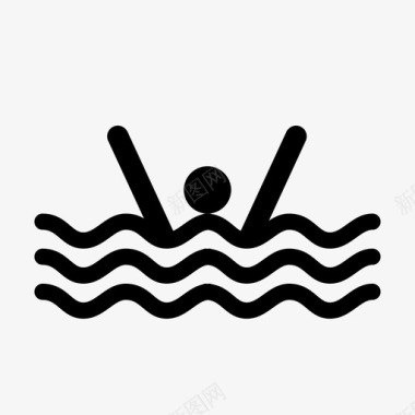 溺水海滩人溺水图标图标
