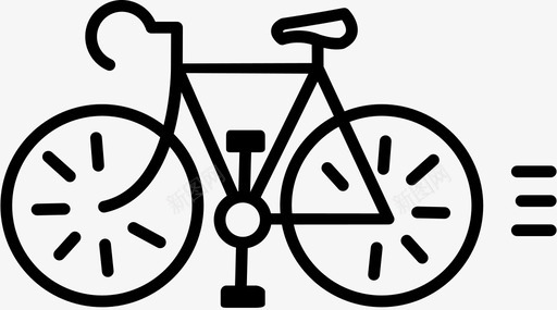 自行车自行车通勤自行车回家图标图标
