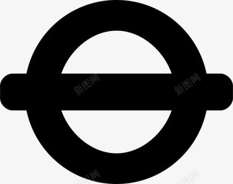 伦敦地铁公共交通铁路标志车站图标图标