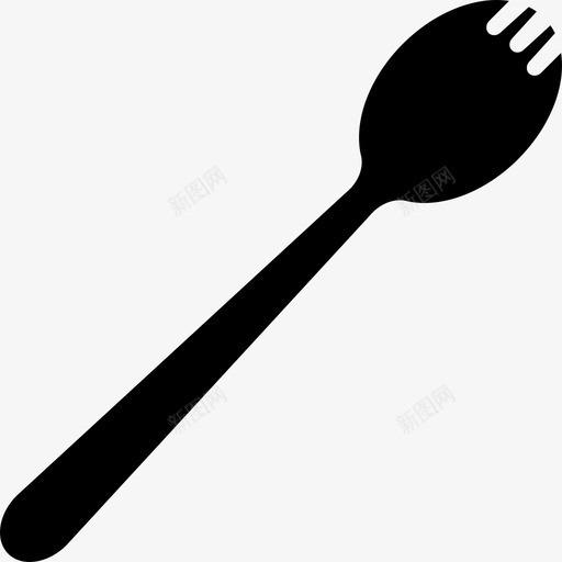 采购产品spork餐具匙叉图标svg_新图网 https://ixintu.com 匙叉 采购产品spork 银器 食物 餐具