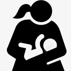 哺乳期母乳喂养人婴儿图标高清图片