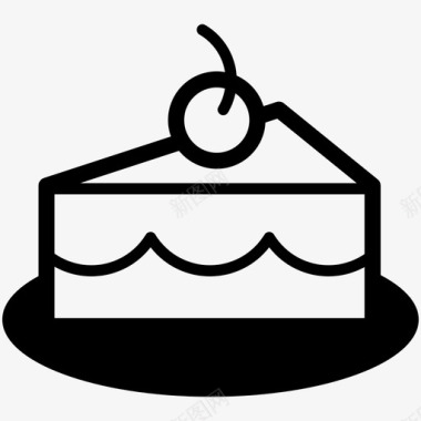 蛋糕切片盘子图标图标