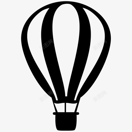 热气球漂浮飞行图标svg_新图网 https://ixintu.com 旅行 漂浮 热气球 运输 飞行