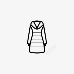 蓬松夹克衣服时尚图标高清图片