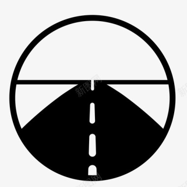 道路无限远公里图标图标
