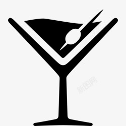 混合酒精饮料马提尼杯夜宵混合饮料图标高清图片