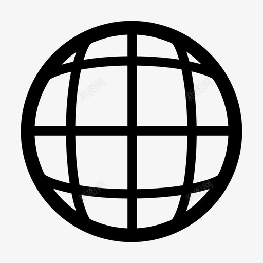 地球互联网星球图标svg_新图网 https://ixintu.com 世界 互联网 地球 星球 球体 网络