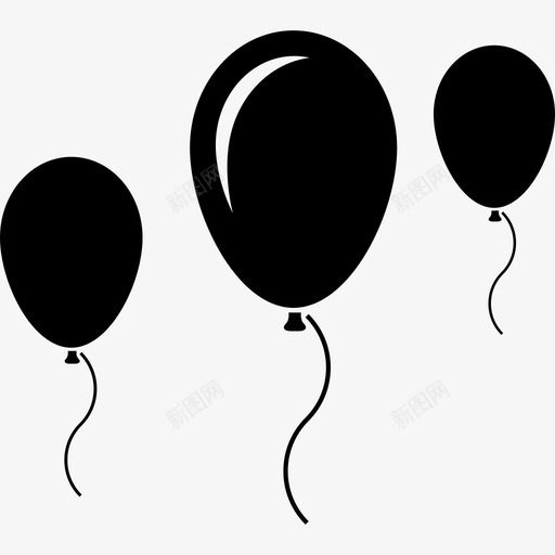 气球生日庆祝图标svg_新图网 https://ixintu.com 孩子 庆祝 气球 生日 聚会 节日 花车