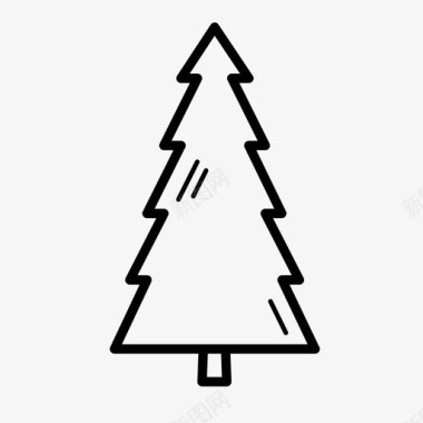 树圣诞树道格拉斯冷杉图标图标