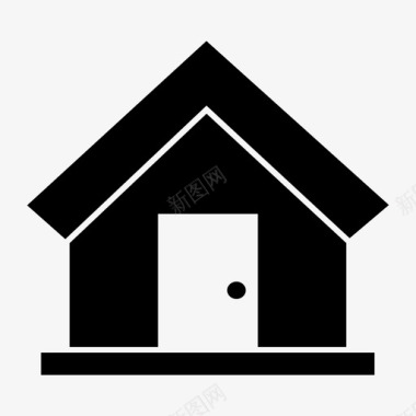 房屋建筑门住宅家庭图标图标