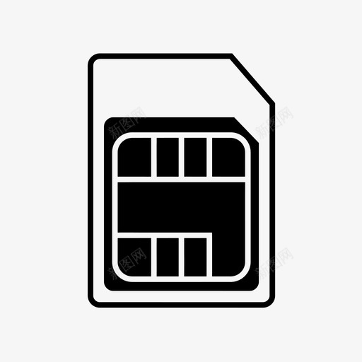 sim卡手机存储卡图标svg_新图网 https://ixintu.com sim卡 存储卡 手机