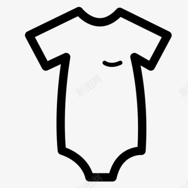 一件婴儿婴儿服装图标图标