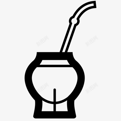 伙计饮料杯子图标svg_新图网 https://ixintu.com 伙计 吸管 杯子 茶 茶logo 饮料