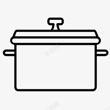烹饪锅烘焙铜器图标图标