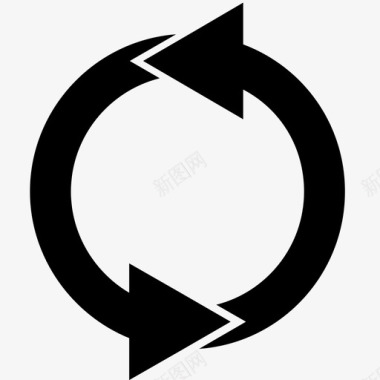 循环箭头圆圈图标图标