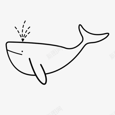 鲸鱼野生水图标图标