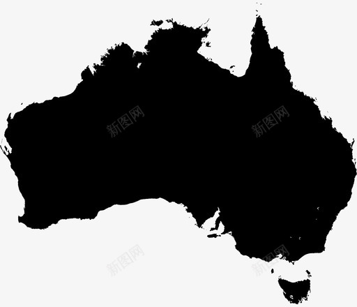 澳大利亚大陆国家图标svg_新图网 https://ixintu.com 世界 国家 地图 地点 地理位置 大陆 澳大利亚