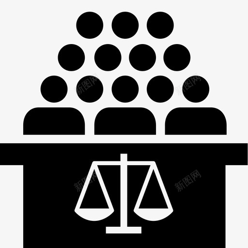 陪审团审判服务图标svg_新图网 https://ixintu.com 人员 司法 审判 服务 法律 规模 陪审团