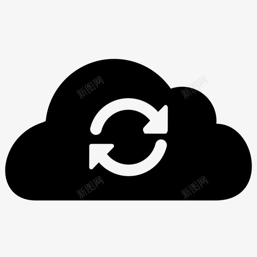 云刷新internet加载图标svg_新图网 https://ixintu.com internet 云刷新 加载 联机 重新加载