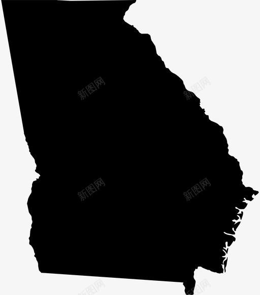 乔治亚州美国地理图标svg_新图网 https://ixintu.com 乔治亚州 地图 地理 美国