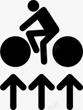 自行车道自行车城市图标图标