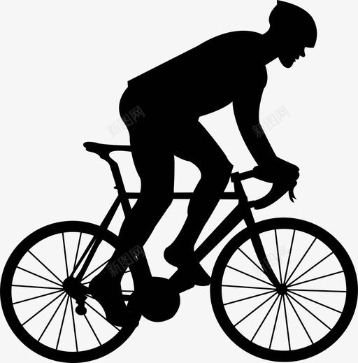 自行车手运动员自行车图标svg_新图网 https://ixintu.com 自行车 自行车手 运动 运动员