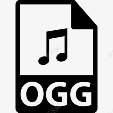 Ogg文件格式符号界面文件格式图标图标