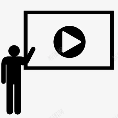 视频教程教学幻灯片放映图标图标