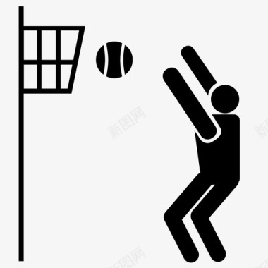 篮球罚球娱乐图标图标