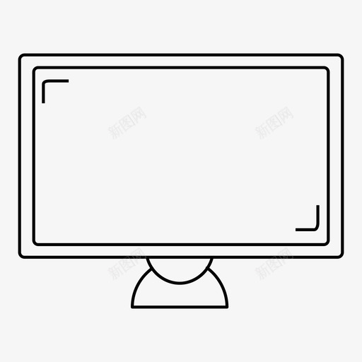显示器电脑台式机图标svg_新图网 https://ixintu.com lcd led 台式机 屏幕 平板 显示器 电脑 视频