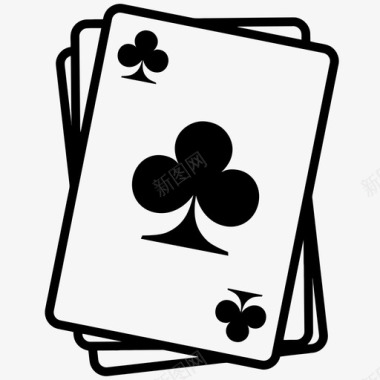 扑克牌纸牌游戏俱乐部图标图标